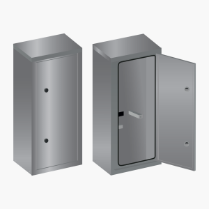 Coffret inox étanche avec porte pour 1 extincteur 6 ou 9 kg