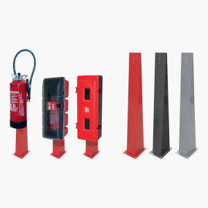 Pied support pour extincteur et coffret extincteur